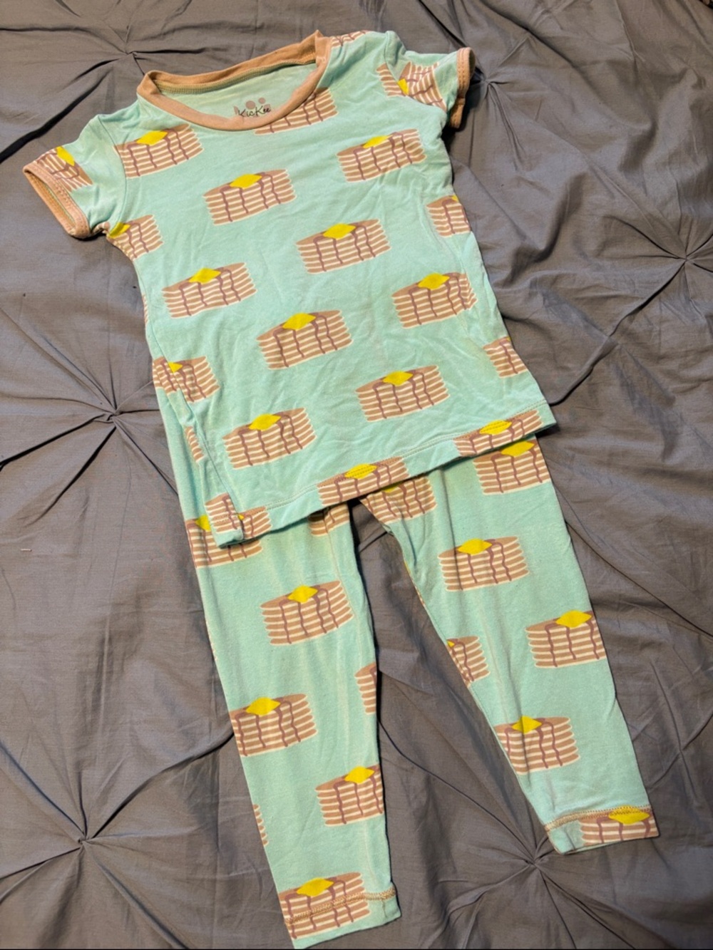 KicKee Pants Pancake Print Pajama Set 18-24M (**Fits like a 12-18M**)